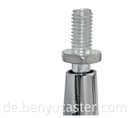 3 -Zoll -80 -mm -PP -Caster -Rad mit Gewindestiel für Babybetten im ruhigen Lauf